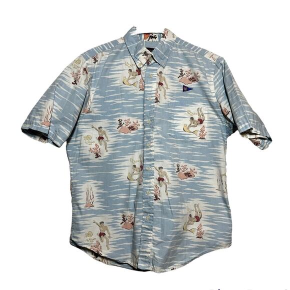 reyn spooner Other - Vintage Reyn Spooner Button Down Shirt 100% Cotton Short Sleeve Diver Blue M